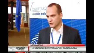 Davit Darchiashvili delivers speech at PACE