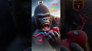 Spider-Man's Revenge | Fierce Fight Against King Kong to Protect His Kid #spiderman #shorts #marvel