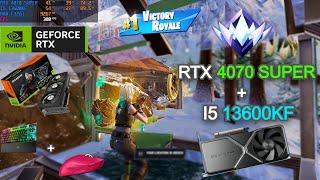 How much FPS can an RTX 4070 SUPER run in Fortnite? | Solo Ranked | 1080p | 13600kf + RTX 4070 SUPER