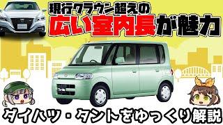 【ゆっくり解説】軽自動車の広さ革命！新たなジャンルを開拓したダイハツ・タント（初代）