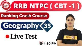 Class-35 || RRB NTPC/RRC Group-D||Geography|By Arooshi Maam||Live Test