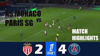 AS Monaco vs PSG 2-4 | 2024 Ligue 1 | Match Highlights