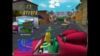 Flying Car - Frink - Entertainment District (The Simpsons Road Rage Gameplay Part 36)