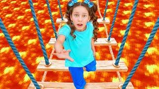 Lava Everywhere! Kids’ Teamwork to Escape Lava Challenge