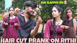 HAIR CUTE PRANK - WITH NEEYA NAANA - SHOW LONG HAIR TRENDING GIRL RITHI | VJ SAMEER | HASHTAG TODAY