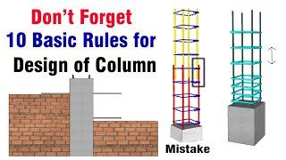 10 Basic Rules of Column Design -  Don't Forget Basic Rules of RCC Column