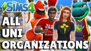 Complete Guide To Every Uni Organization | The Sims 4 Discover University