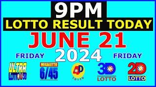 Lotto Result Today 9pm June 21 2024 (PCSO)