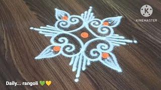 easy rangoli design / simple rangoli design easy / daily rangoli design easy 