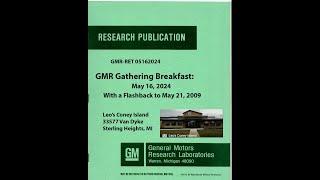 GM Research Retirees Breakfast May 16, 2024