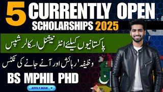 Top 5 Currently open Fully Funded Scholarships for Pakistani Students 2025 | Apply Now