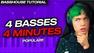 4 POPULAR BASSES IN 4 MIN (Bass House Tutorial)