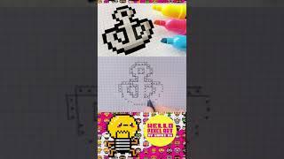 how to Draw Anchor - Hello Pixel Art by Garbi KW #shorts