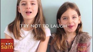 Sophia and Bella in TRY NOT TO LAUGH CHALLENGE Q & A (Original) on Mugglesam