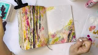 Using under paper in your art journal—Journal with me process video