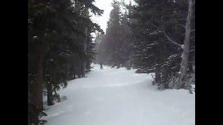 Skiing down from INSTAAR in Boulder County, Colorado