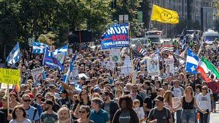 Thousands march in anti-mask rally in Montreal