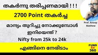 മാന്ദ്യം തുറിച്ചു നോക്കുമ്പോൾ ഇനിയെന്ത് ? Nifty 1000 Point ഇടിഞ്ഞു | Strategies for Tomorrow