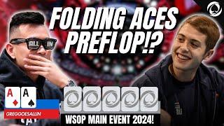 Folding ACES Preflop!? | WSOP 2024 Main Event Day 1D
