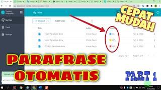 CARA PARAFRASE ONLINE OTOMATIS ~ MENGURANGI PLAGIASI DARI 100% MENJADI 0%