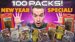 Opening 100 EPIC Yugioh Packs For The 2025 NEW YEAR!