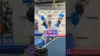 I got a gold medal at gymnastics #gymnast #gymnasticsfloorroutine #gymnasticsbars #goldmedal #gym