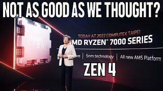 AMD Zen 4 Ryzen 7000 Appears to Be Quite Disappointing - Is It Too Slow?