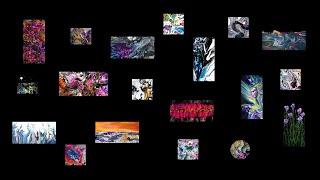 Exhibition Of Fluid Art 10"x20" -8"x10" 88 & 8900s-10.27.2022
