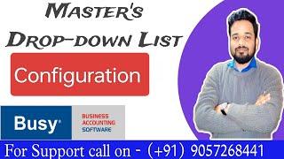 Master's Dropdown List Configuration In Busy Accounting Software. Master Configuration In Busy.