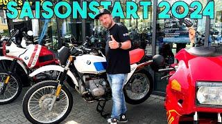 Saisonstart 2024 inklusive Schieflage, Seitenlage (Erste Hilfe) und BMW Classic Bikes