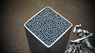 Creating blades from fried steel shot.
