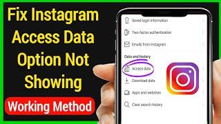 How To Fix Instagram Access Data Option Not Showing Problem