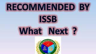 RECOMMENDED BY ISSB What Next  = MERIT LIST