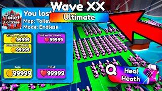  OMG!!  *NEW ULTIMATE GLITCH!!* I BROKE ENDLESS MODE! X WAVE | Toilet Tower Defence