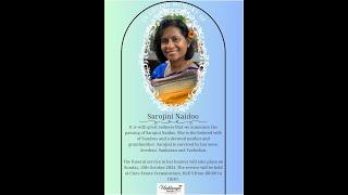 Funeral Service for Late Sarojini Naidoo