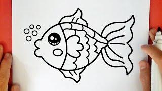 HOW TO DRAW A CUTE FISH