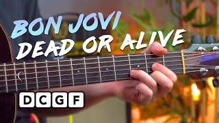 Play Wanted Dead Or Alive by Bon Jovi - 4 EASY chords & classic intro!