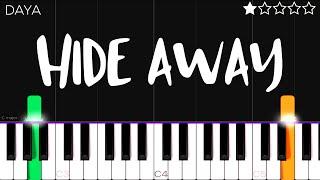 Daya - Hide Away | EASY Piano Tutorial