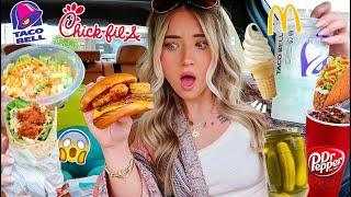 TRYING VIRAL FAST FOOD HACKS FOR 24 HOURS!