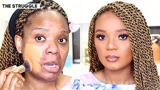 STRUGGLING TO ACHIEVE SIMPLE GLAM LOOK WITH PROBLEM SKIN?! HERE'S HOW I DO IT | OMABELLETV