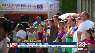 Cyclists focus on safety at full moon ride