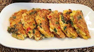 초간단 부침개 요리 이렇게 만들었더니 고기보다 훨씬 맛있어요 Egg Pancake korean recipe