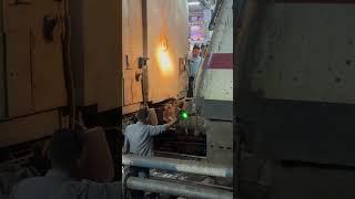 Cupplling Indian railway mannual system very dangerous #train #cuplling #vlog #ytshort #railtrack