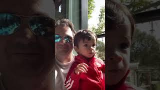 Baby riding the steam train #adorablebaby #baby #adorableboy #steamtrain #cutebaby #babyboy