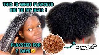 Amazing! I used FLAXSEED GEL on my hair everyday for 7 days and this happened | real results