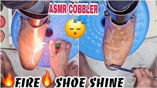 Asmr Cobbler,100$ Shoe Good  Fire Shoe Shine Ready To deep sleep  Very Satisfing Video