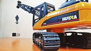 Unboxing Crawler Crane Tracked Excavator RC Huina 1572 572 scale 1/14 TEST Construction Site