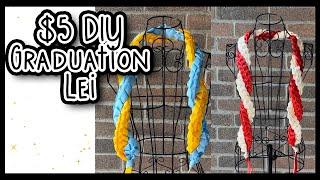 $5 Open Graduation Lei | Dollar Tree DIY | Budget Friendly Graduation Gift | Ribbon Lei Tutorial