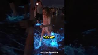 Get Out Of The Water If It Glows Blue  #viral