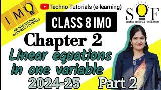 IMO for Grade 8 | Chapter 2 : Linear Equation in one Variable (Part 2} | Question no. 11 to 20